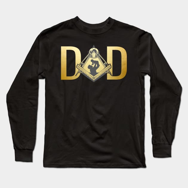 Masonic Dad Freemasonry Fathers Day Freemason Long Sleeve T-Shirt by JayD World